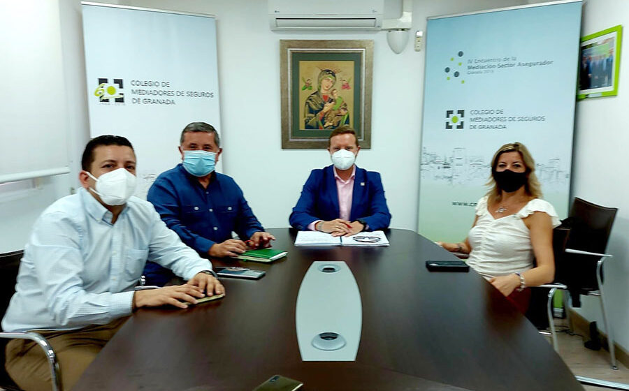 El Colegio de Mediadores de Seguros de Granada mantiene una reunión institucional con DKV El Colegio de Mediadores de Seguros de Granada mantiene una reunión institucional con DKV